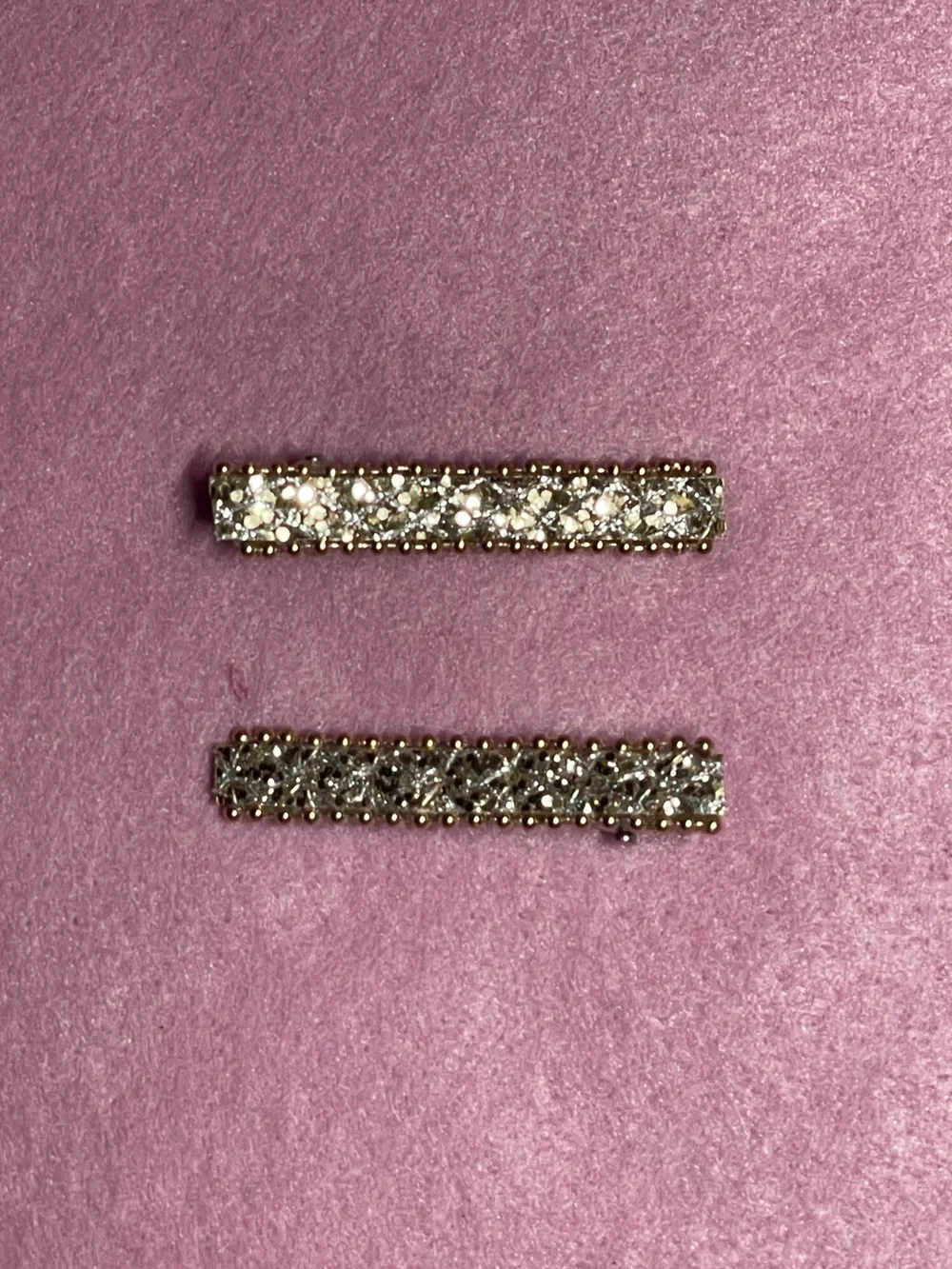 2 listings for $15 Handmade Crystal Embellished Gold-Tone Hair Clips - Sparkling